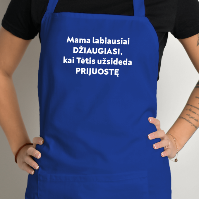 Prijuostė su spauda „Mama džiaugiasi“ - Image 2