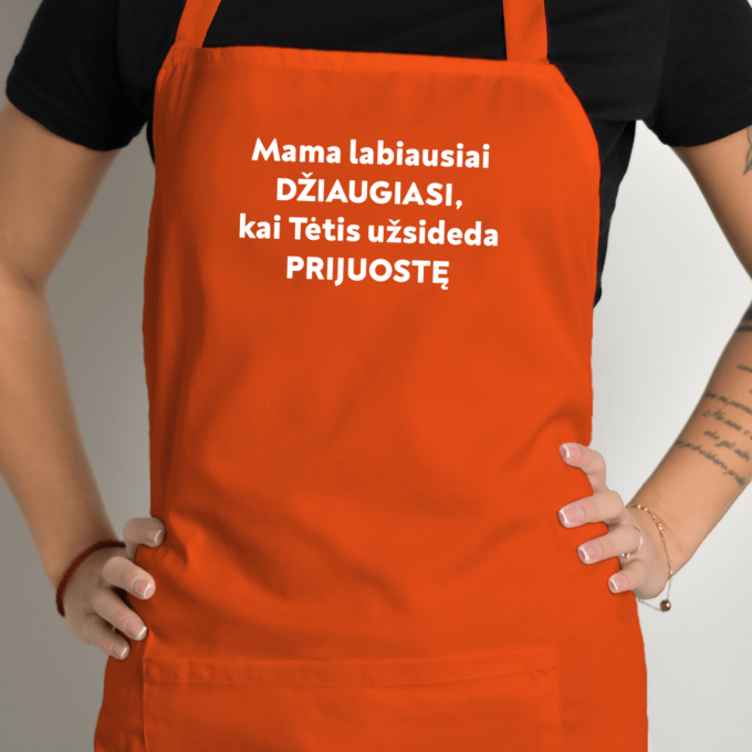 Prijuostė su spauda „Mama džiaugiasi“ - Image 6