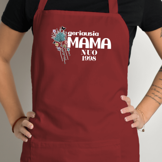 Prijuostė su spauda „Geriausia Mama nuo...“ - Image 5
