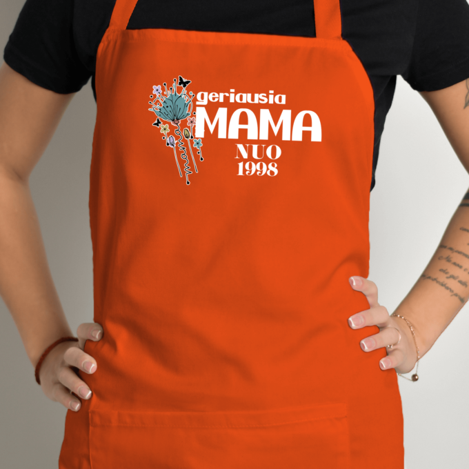 Prijuostė su spauda „Geriausia Mama nuo...“ - Image 6