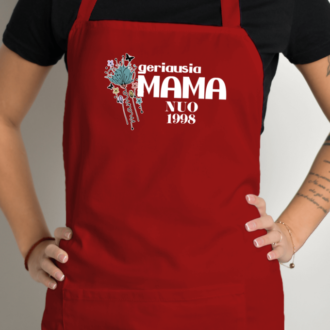Prijuostė su spauda „Geriausia Mama nuo...“ - Image 2