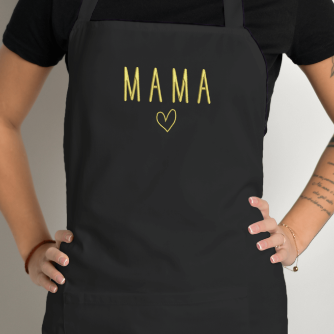 Siuvinėta prijuostė „Mama“ - Image 3