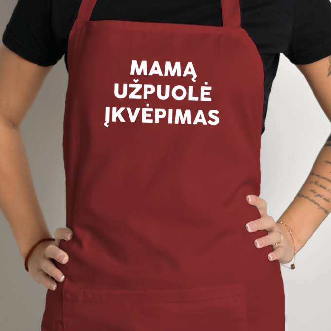 Prijuostė su spauda „Mamą užpuolė įkvėpimas“ - Image 4