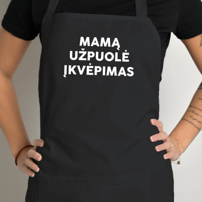 Prijuostė su spauda „Mamą užpuolė įkvėpimas“ - Image 3
