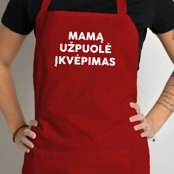 Prijuostė su spauda „Mamą užpuolė įkvėpimas“ - Image 5
