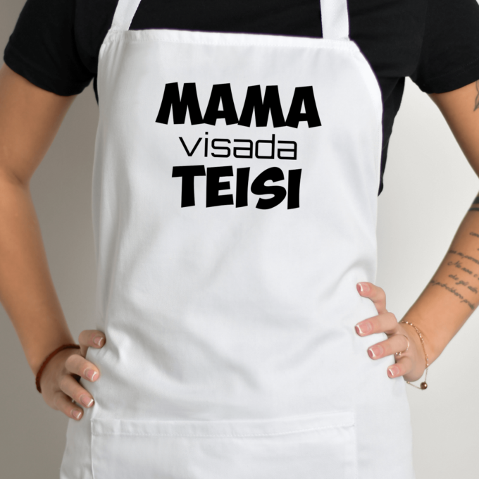 Prijuostė su spauda „Mama visada teisi“