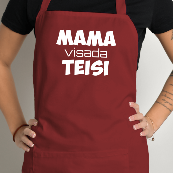 Prijuostė su spauda „Mama visada teisi“ - Image 2