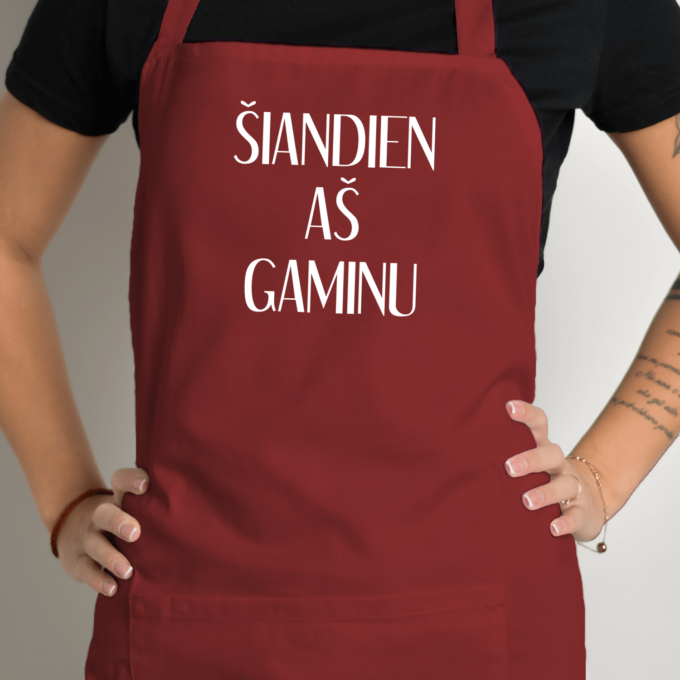 Prijuostė su spauda „Šiandien aš gaminu“ - Image 4