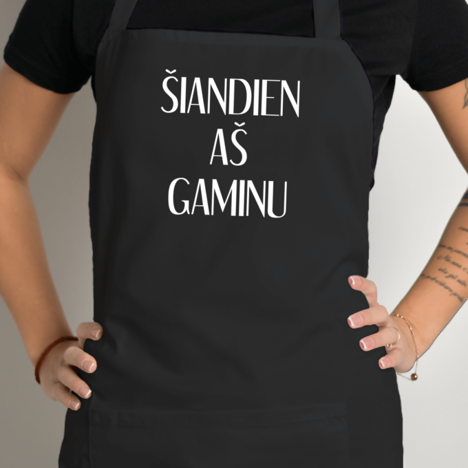 Prijuostė su spauda „Šiandien aš gaminu“ - Image 2