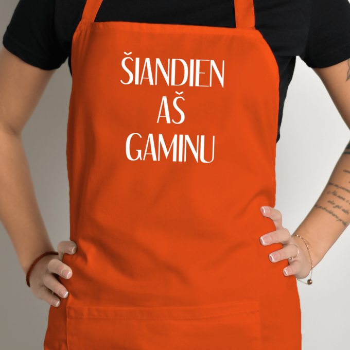 Prijuostė su spauda „Šiandien aš gaminu“ - Image 6