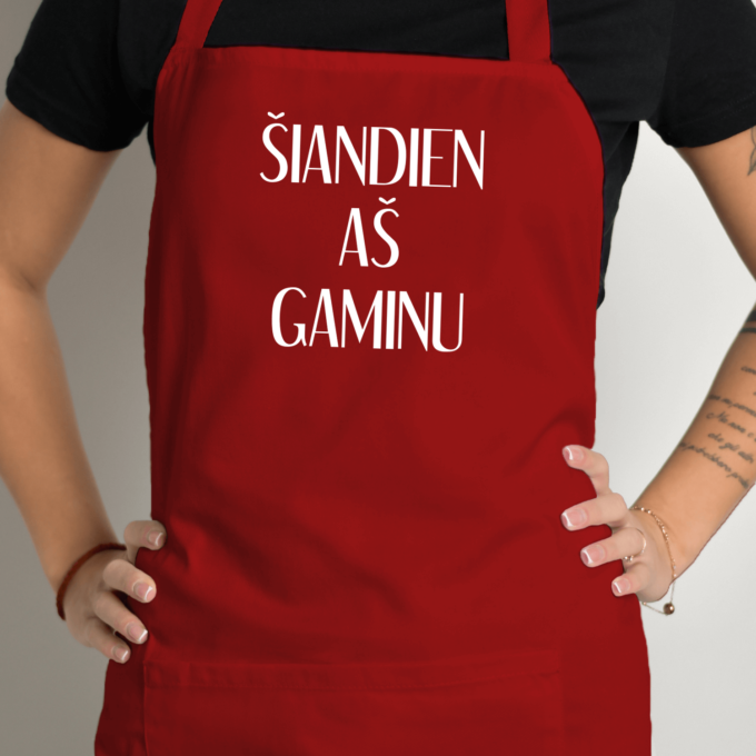 Prijuostė su spauda „Šiandien aš gaminu“ - Image 5