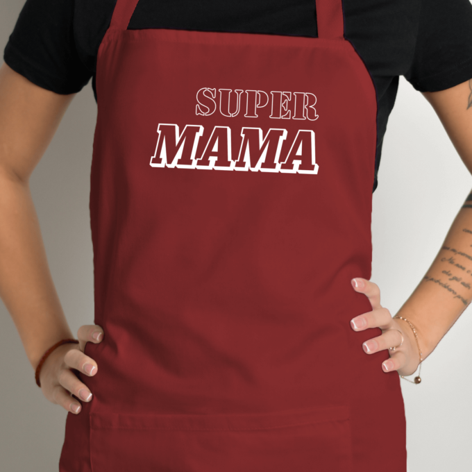 Prijuostė su spauda „Super Mama“