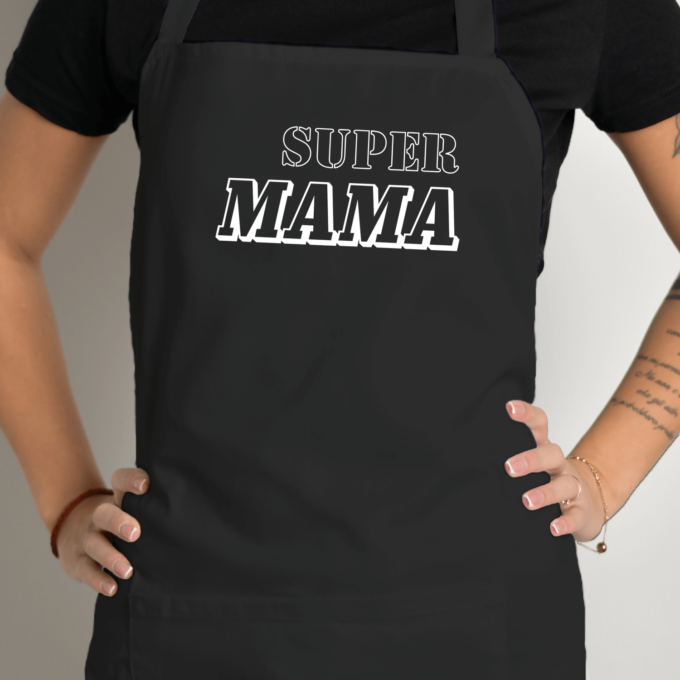 Prijuostė su spauda „Super Mama“ - Image 3