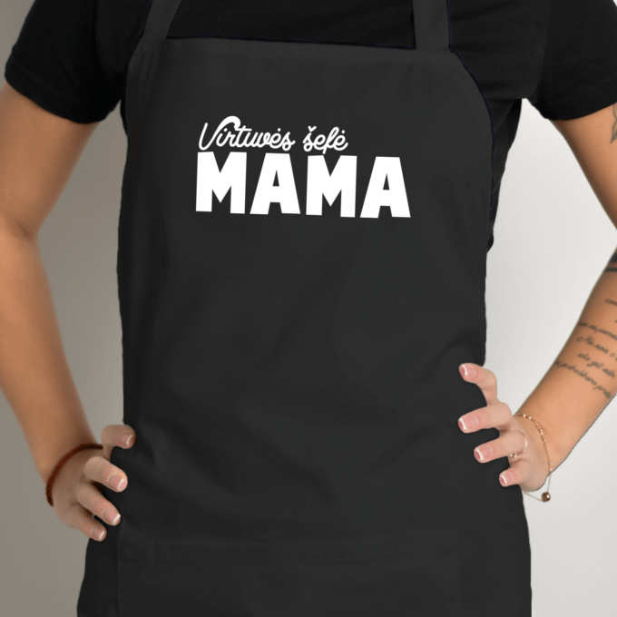 Prijuostė su spauda „Virtuvės šefė - Mama“
