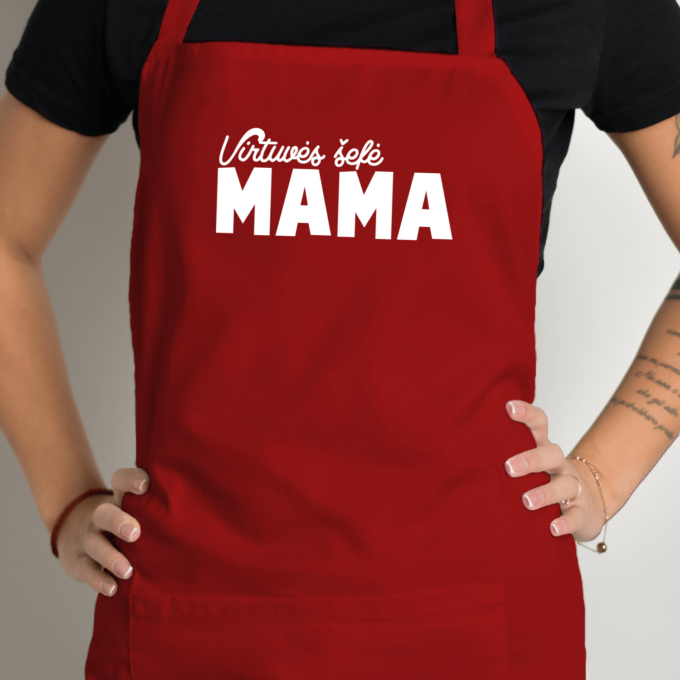 Prijuostė su spauda „Virtuvės šefė - Mama“ - Image 5