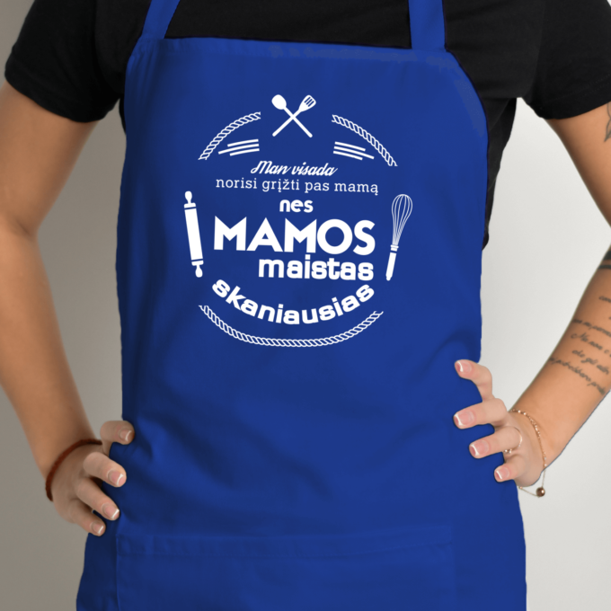 Prijuostė su spauda „Mamos maistas“ - Image 3