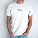 Siuvinėti unisex marškinėliai „Tėtis su širdele“