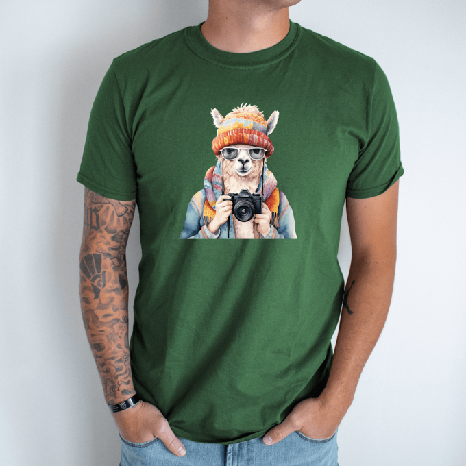 Unisex marškinėliai su spauda „Alpaka“ - Image 2