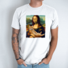 Unisex marškinėliai su spauda „Mona Liza“ - Image 7