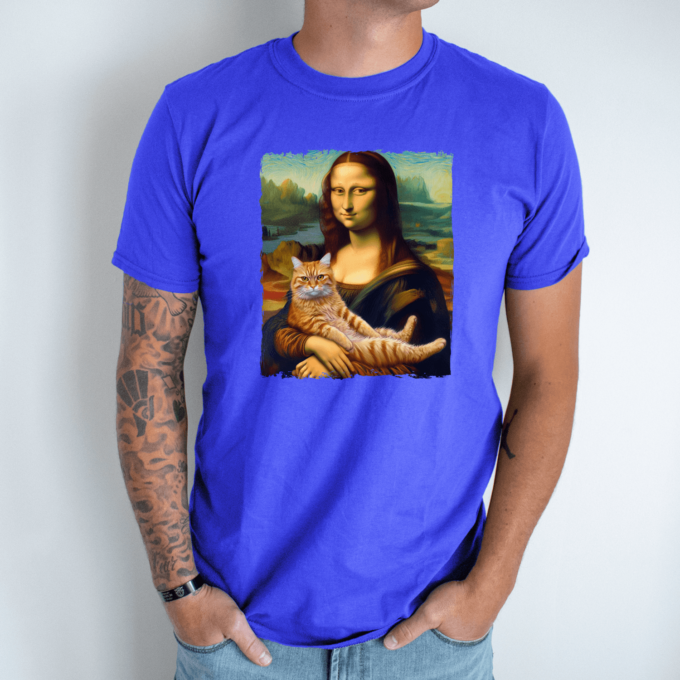 Unisex marškinėliai su spauda „Mona Liza“ - Image 11