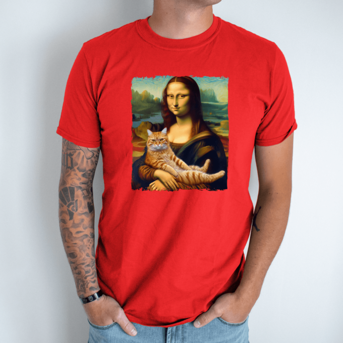 Unisex marškinėliai su spauda „Mona Liza“ - Image 9