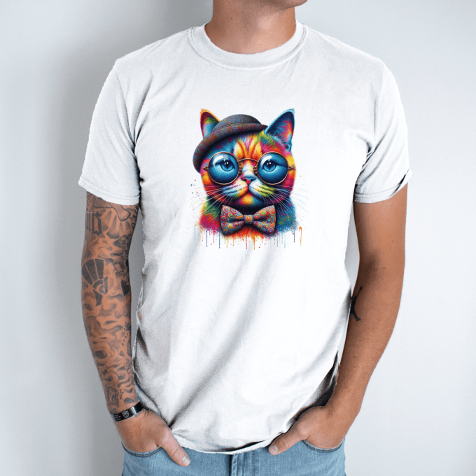Unisex marškinėliai su spauda „Ponas katinas“ - Image 6