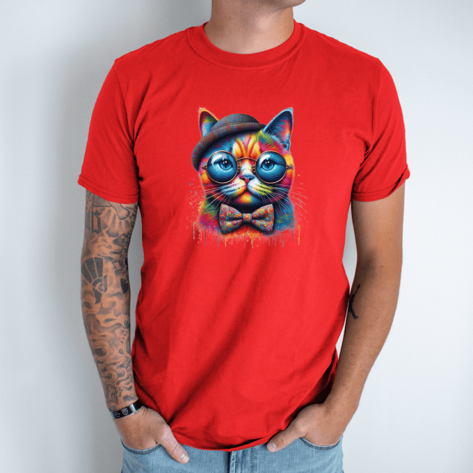 Unisex marškinėliai su spauda „Ponas katinas“ - Image 3