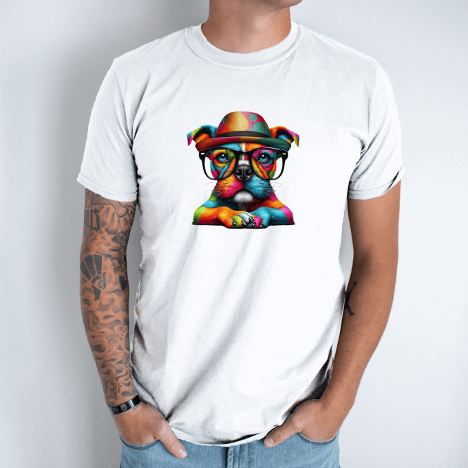 Unisex marškinėliai su spauda „Rimtas šuo“ - Image 6