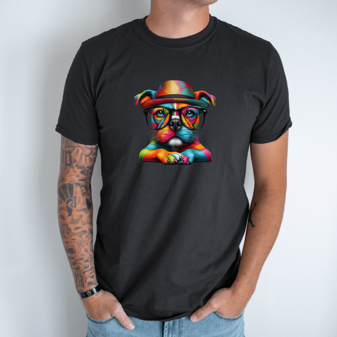 Unisex marškinėliai su spauda „Rimtas šuo“ - Image 5