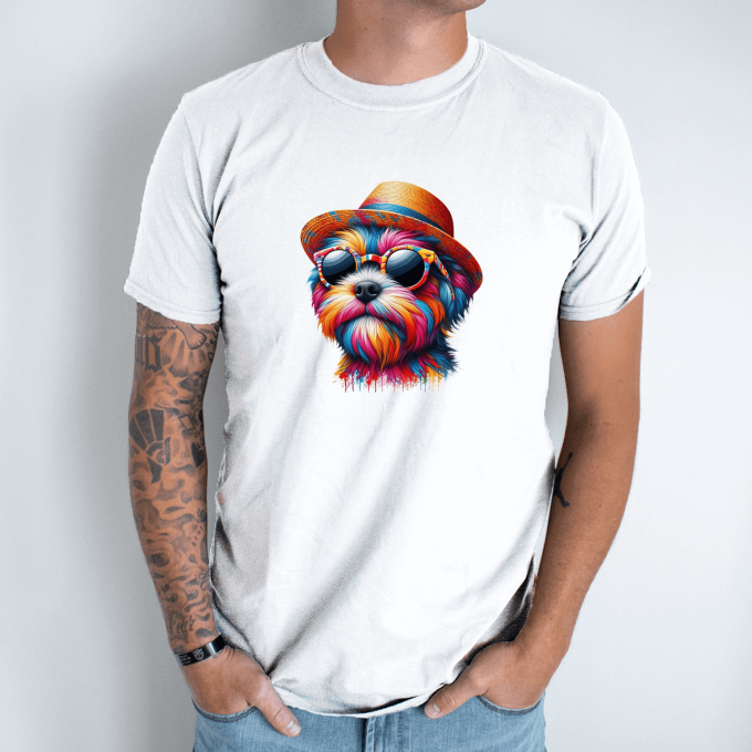 Unisex marškinėliai su spauda „Šuo lepinasi“ - Image 6