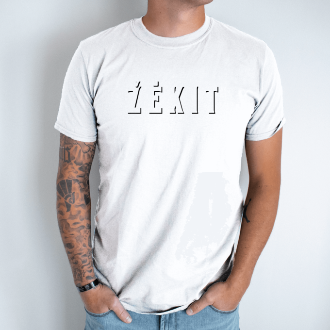 Unisex marškinėliai su spauda „Užrašas žėkit“ - Image 2
