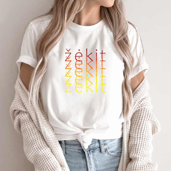 Unisex marškinėliai su spauda „žėkit spalvotai“ - Image 8