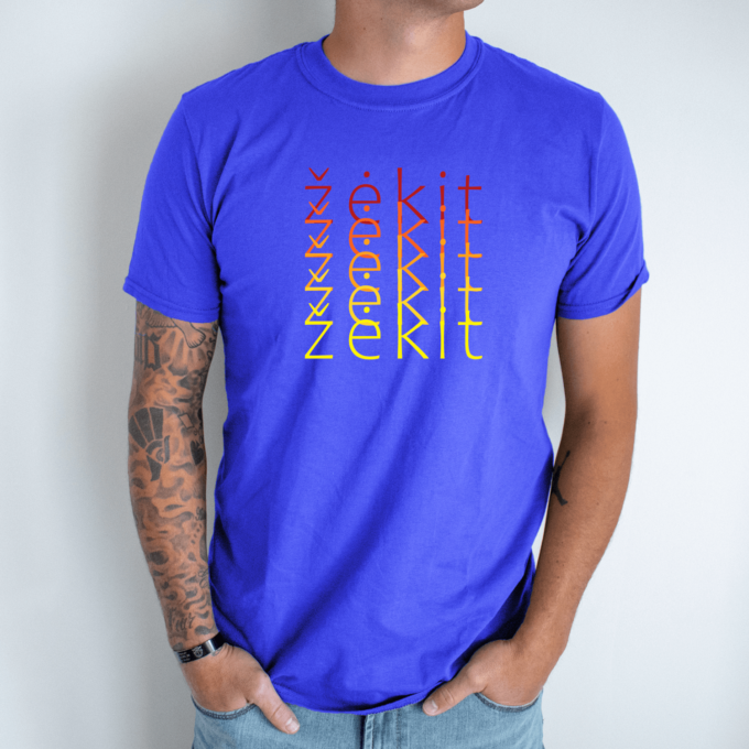 Unisex marškinėliai su spauda „žėkit spalvotai“ - Image 7