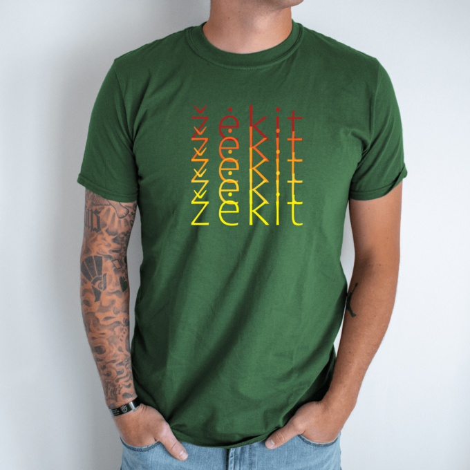 Unisex marškinėliai su spauda „žėkit spalvotai“ - Image 3