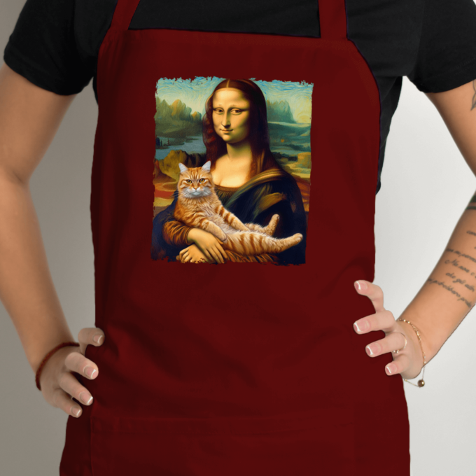 Prijuostė su spauda „Mona Liza“ - Image 3