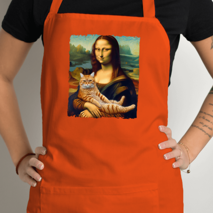 Prijuostė su spauda „Mona Liza“ - Image 6