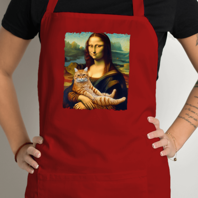 Prijuostė su spauda „Mona Liza“ - Image 5