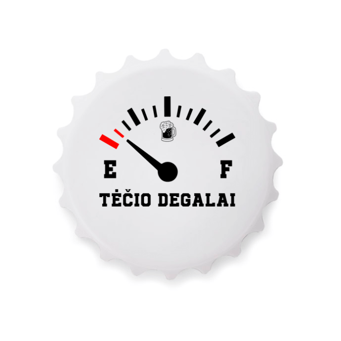 Magnetinis atidarytuvas kamštelis „Tėčio degalai“
