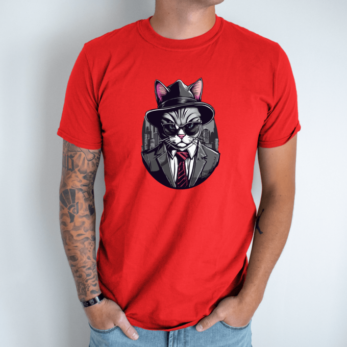 Unisex marškinėliai su spauda „Gangsteris“ - Image 5