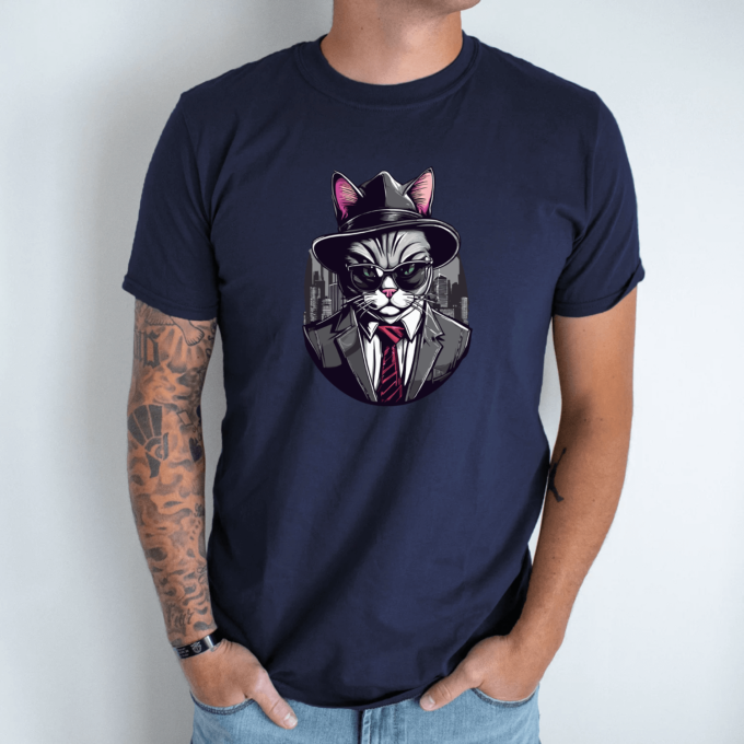 Unisex marškinėliai su spauda „Gangsteris“ - Image 8