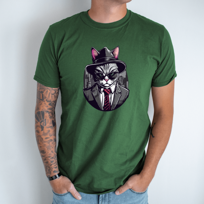 Unisex marškinėliai su spauda „Gangsteris“ - Image 6