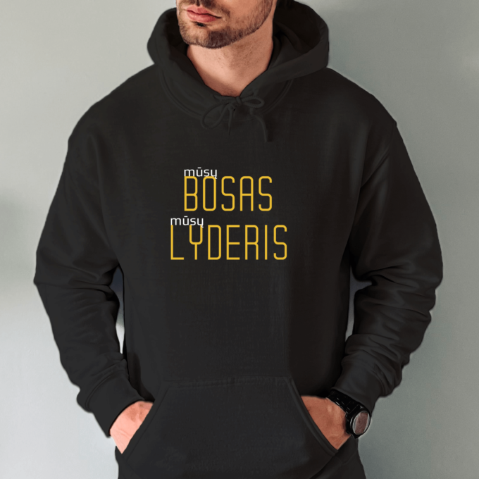 Unisex džemperis su spauda „Lyderis“