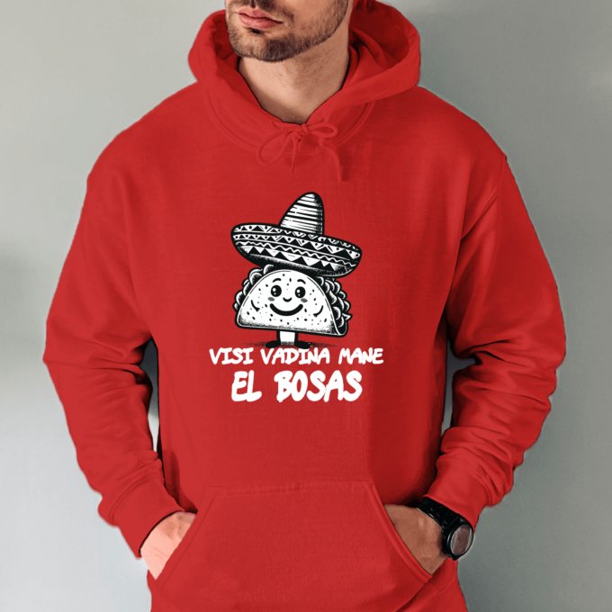 Unisex džemperis su spauda „El bosas“ - Image 2