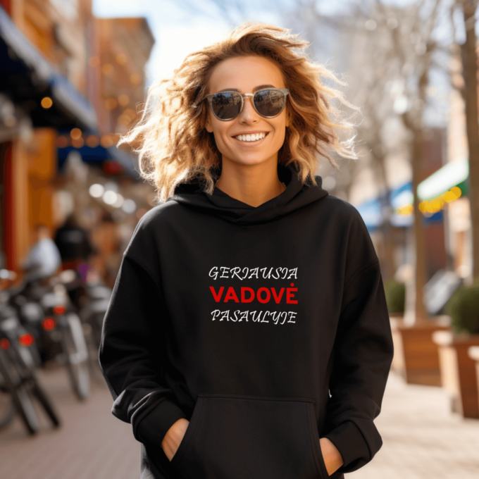 Unisex džemperis su spauda „Geriausia vadovė pasaulyje“ - Image 4