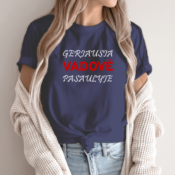 Unisex marškinėliai su spauda „Geriausia vadovė pasaulyje“ - Image 2