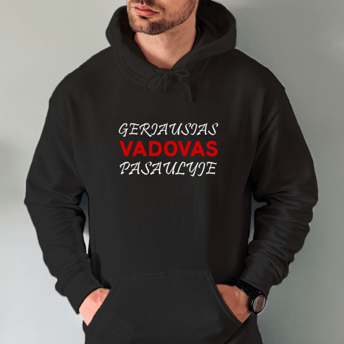 Unisex džemperis su spauda „Geriausias vadovas pasaulyje“ - Image 3