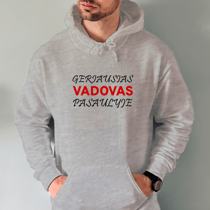 Unisex džemperis su spauda „Geriausias vadovas pasaulyje“ - Image 2