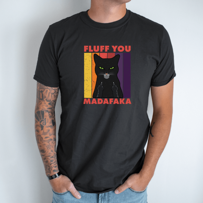 Unisex marškinėliai su spauda „Fluff you madafaka“ - Image 5