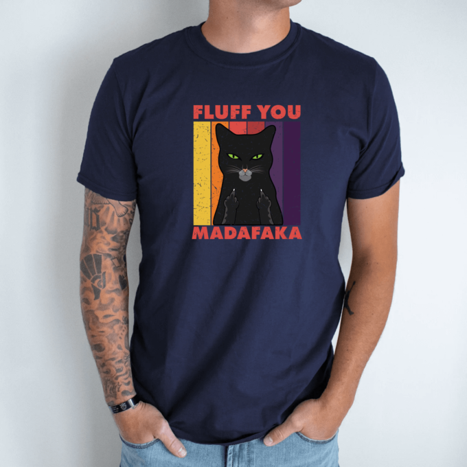 Unisex marškinėliai su spauda „Fluff you madafaka“ - Image 3