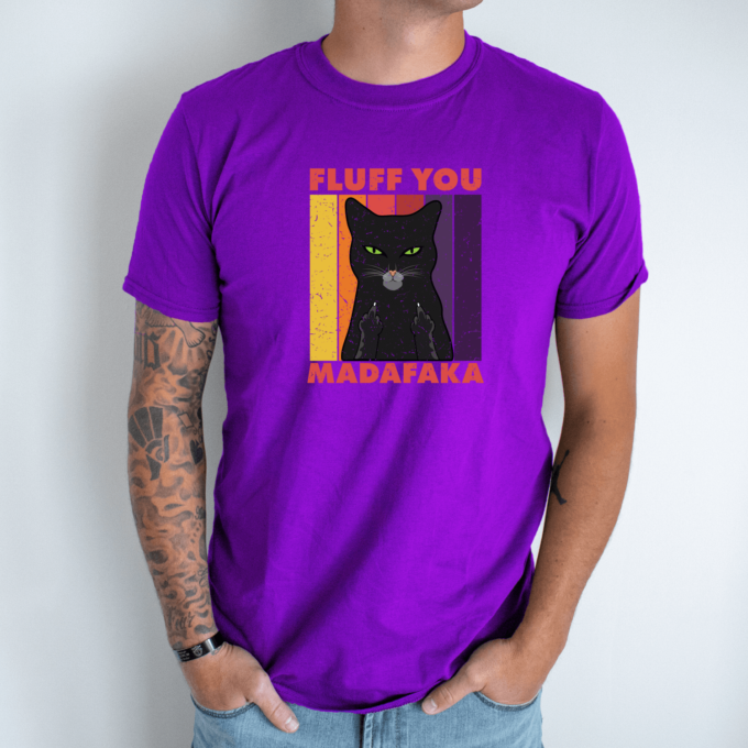 Unisex marškinėliai su spauda „Fluff you madafaka“ - Image 7